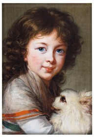 Magnes Portret Elżbiety Mniszchówny z pieskiem Élisabeth Vigée-Lebrun
