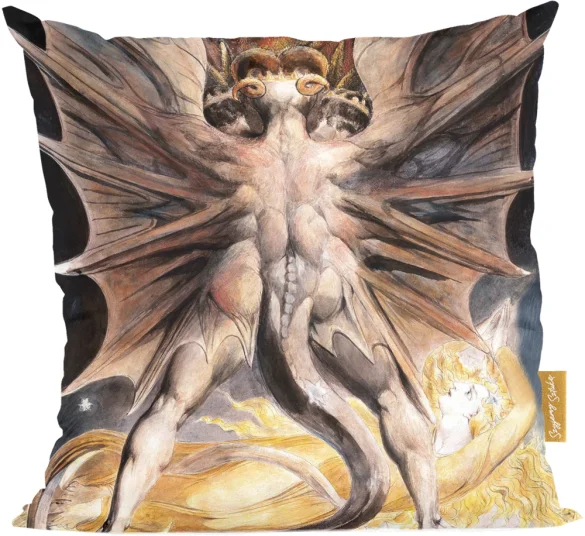Poduszka Wielki czerwony smok i niewiasta obleczona w słońce William Blake