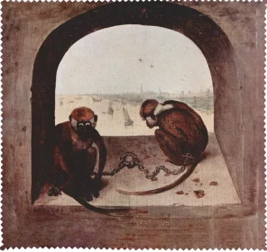 Ściereczka do okularów Dwie małpy Pieter Bruegel starszy