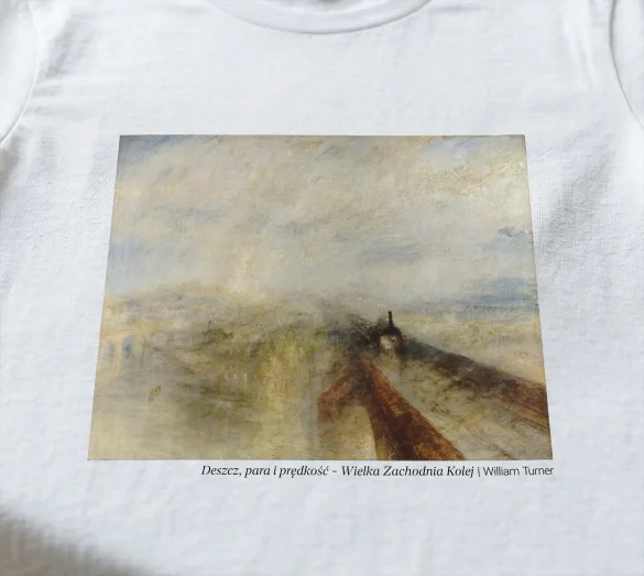 Koszulka z nadrukiem Deszcz, para i prędkość - Wielka Zachodnia Kolej William Turner