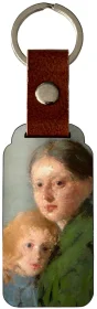 Brelok Portret kobiety z małą dziewczynką (Matka z dzieckiem) Olga Boznańska