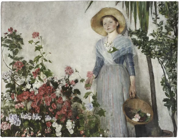 Podkładka na stół W oranżerii (W cieplarni) Olga Boznańska