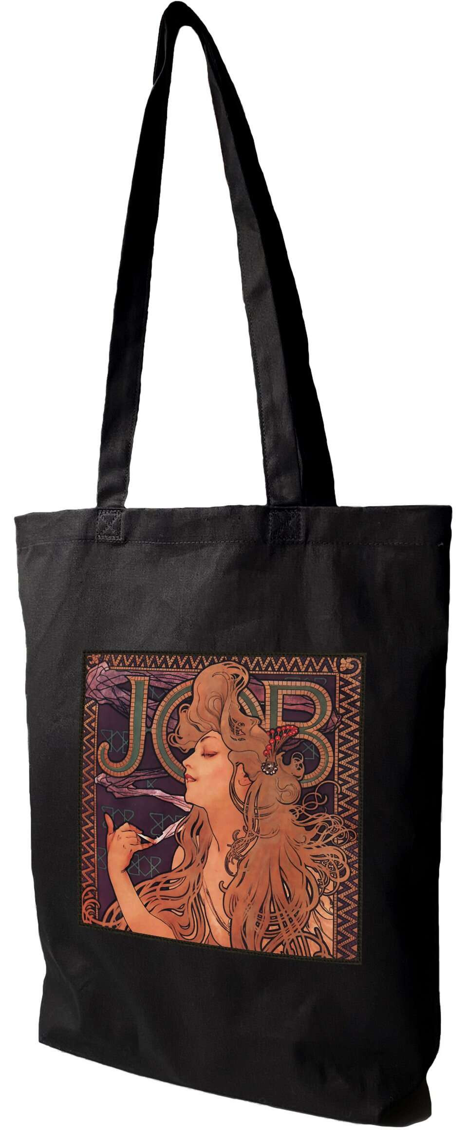 Torba z naszywką Job Alfons Mucha, Czarna