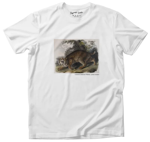 Koszulka z nadrukiem Common American Wildcat James Audubon