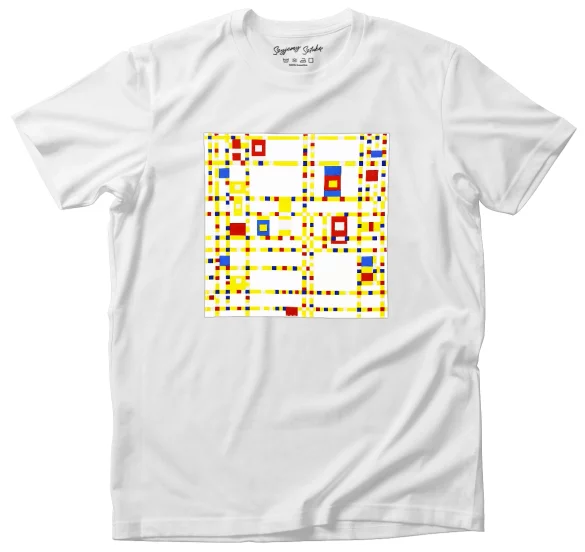 Koszulka z naszywką Broadway Boogie Woogie Piet Mondrian