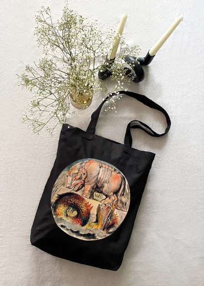 Torba bawełniana Behemoth i lewiatan William Blake