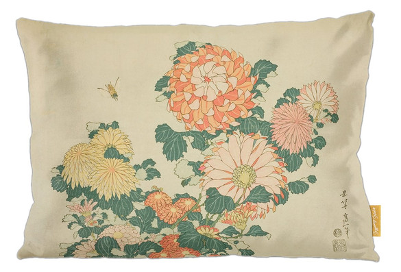 Poduszka Chryzantemy i pszczoła Katsushika Hokusai