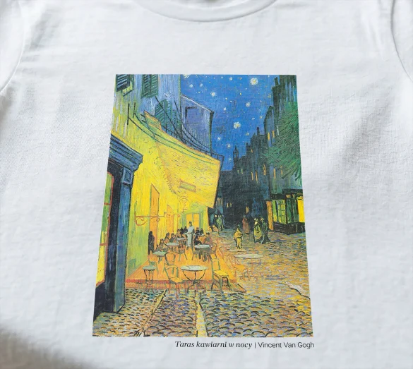 Koszulka z nadrukiem Taras kawiarni w nocy Vincent Van Gogh