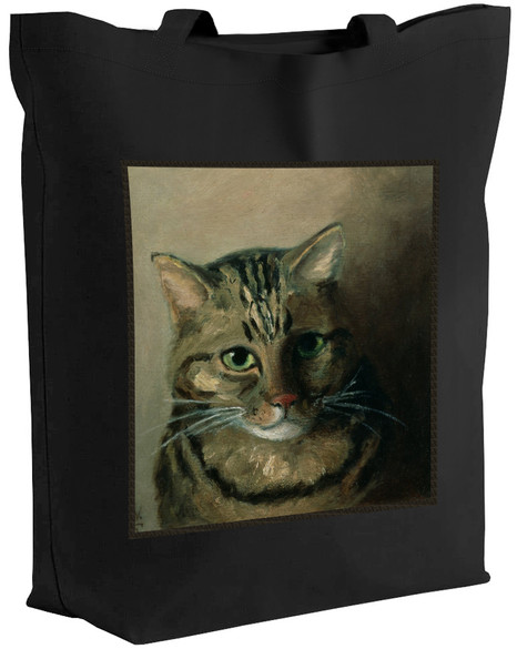 Torba z naszywką Studium głowy kota tabby Louis Wain