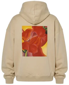 Bluza oversize czerwona kanna Georgia O’Keeffe