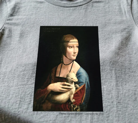 Bluzka damska Dama z gronostajem Leonardo da Vinci
