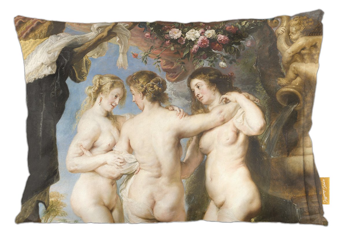 Poduszka dekoracyjna na prezent z obrazem Trzy Gracje Peter Paul Rubens Szyjemy Sztukę