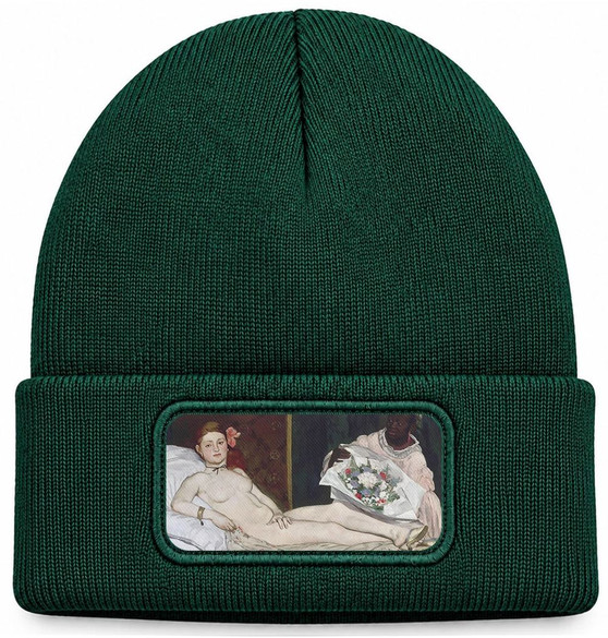 Czapka zimowa Olimpia Édouard Manet – zielona