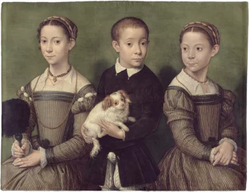 Podkładka na stół Troje dzieci z psem Sofonisba Anguissola