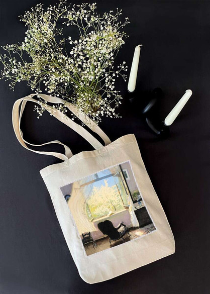 Torba z naszywką Wnętrze pracowni artysty Leon Wyczółkowski