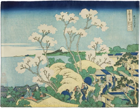 Podkładka na stół Wzgórze Goten w Shinagawa nad Tokaido Katsushika Hokusai