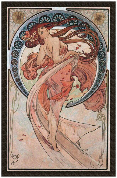 Naszywka La Danse (Taniec) Alfons Mucha