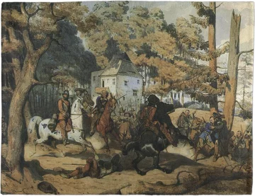 Podkładka na stół Utarczka ze Szwedami Artur Grottger