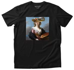 Koszulka z naszywką Autoportret w słomkowym kapeluszu Élisabeth Vigée-Lebrun