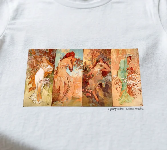 Bluzka damska 4 pory roku Alfons Mucha
