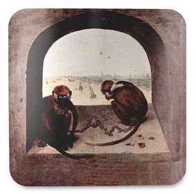 Podkładka pod kubek Dwie małpy Pieter Bruegel starszy
