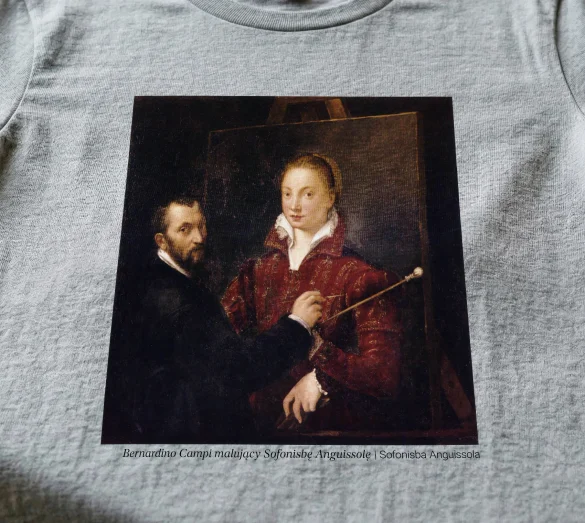 Bluzka damska Bernardino Campi malujący Sofonisbę Anguissolę Sofonisba Anguissola
