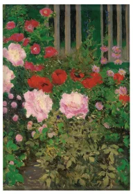 Magnes Kwitnące kwiaty na ogrodzeniu ogrodu Koloman Moser