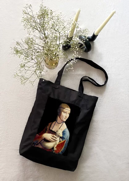 Torba bawełniana Dama z gronostajem Leonardo da Vinci