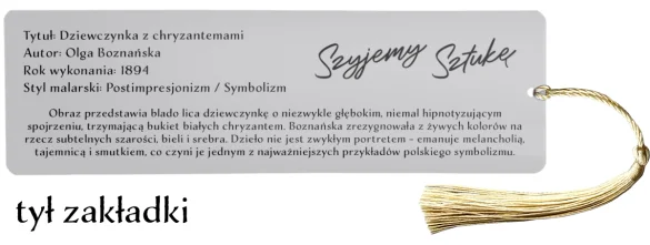 Zakładka do książki Dziewczyna z chryzantemami Olga Boznańska