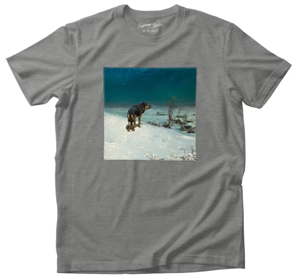 Koszulka z naszywką Wilk Alfred Wierusz-Kowalski