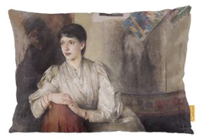 Poduszka Portret kobiety w białej sukni Olga Boznańska