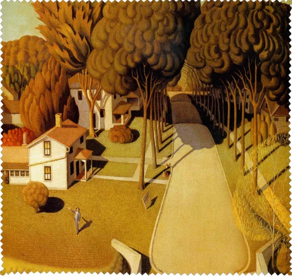 Ściereczka do okularów The Birthplace of Herbert Hoover Grant Wood