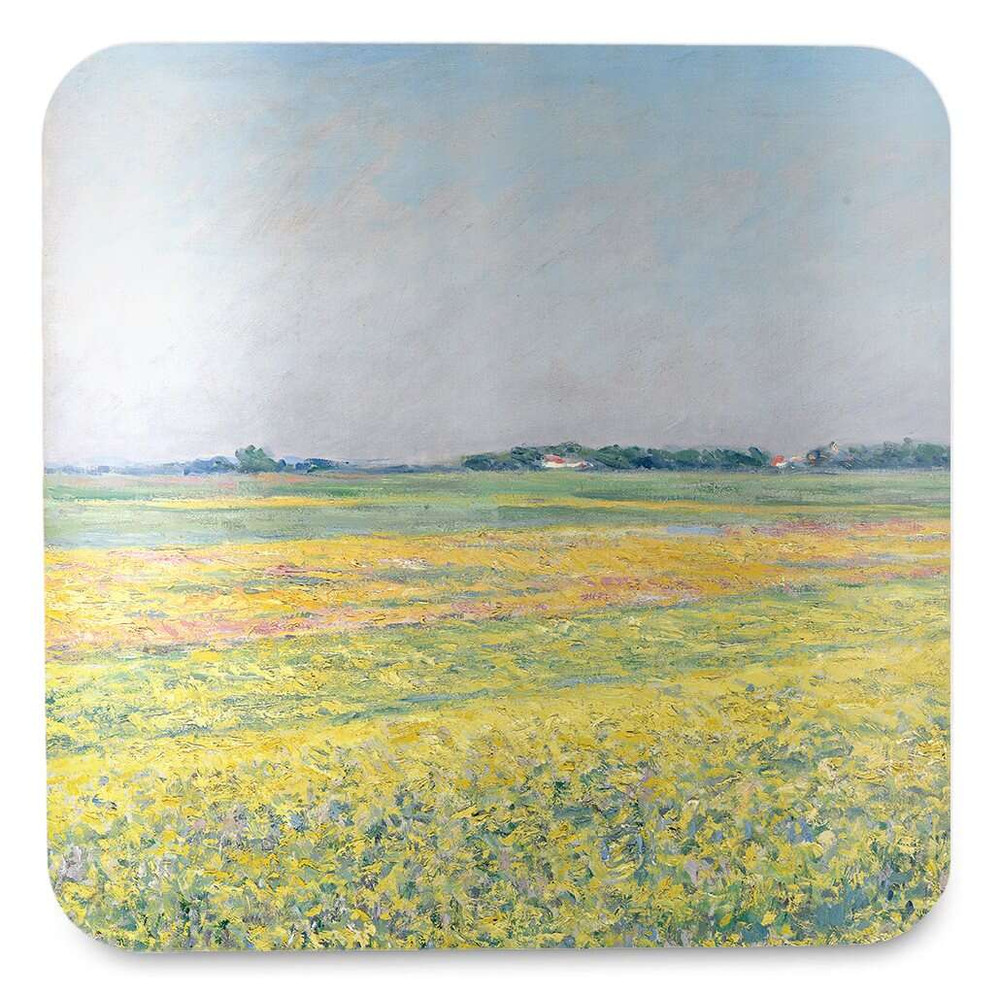 Podkładka pod kubek Równina Gennevilliers, żółte pola Gustave Caillebotte