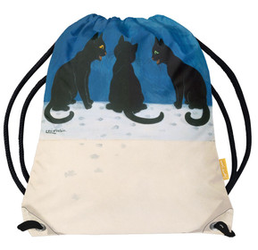 Worek Czarne koty na śniegu Louis Wain