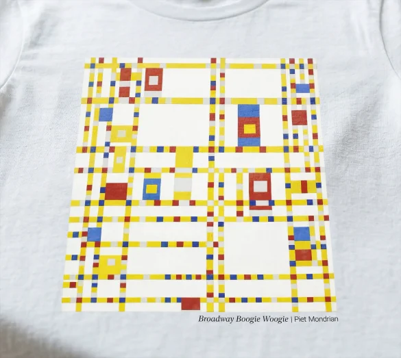Koszulka z nadrukiem Broadway Boogie Woogie Piet Mondrian