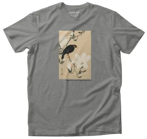 Koszulka z nadrukiem Wzgórze Myna na gałęzi magnolii Ohara Koson
