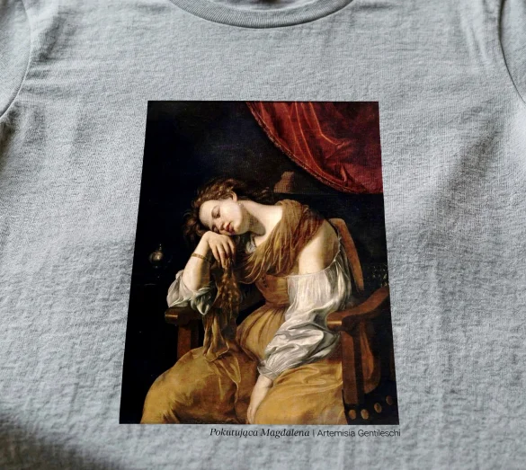 Koszulka z nadrukiem Pokutująca Magdalena Artemisia Gentileschi