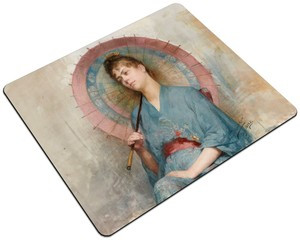 Podkładka Kobieta z japońskim parasolem Anna Bilińska-Bohdanowiczowa 24x19cm