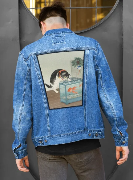 Ekran Kot i złota rybka Ohara Koson