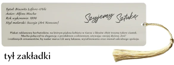 Zakładka do książki Biscuits Lefevre Utile Alfons Mucha