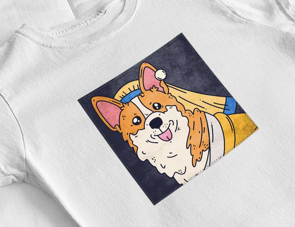 Bluzka damska z naszywką DOG PARODY: Dziewczyna z perłą 