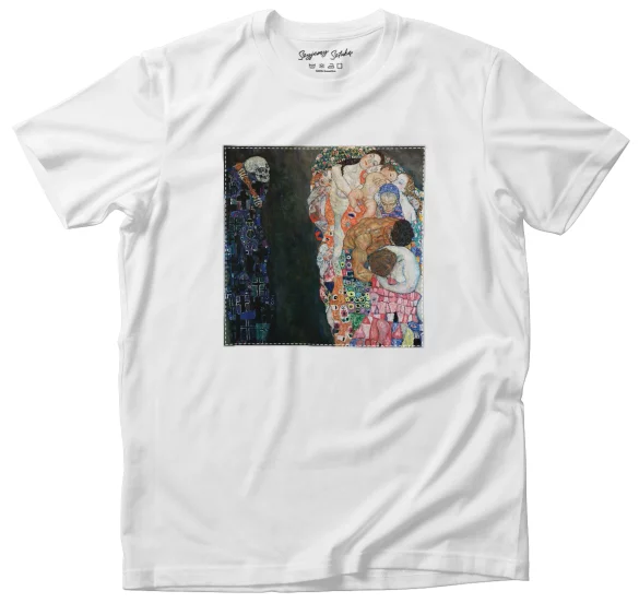 Koszulka z naszywką Śmierć i życie Gustav Klimt