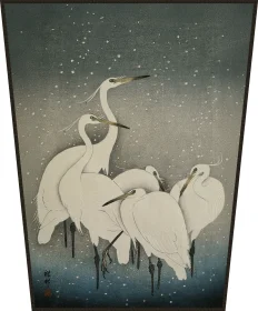 Ekran Grupa czapli Ohara Koson