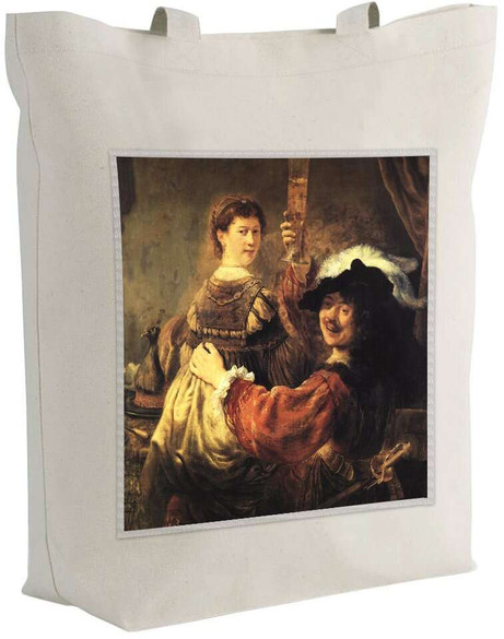 Torba z naszywką Autoportret z Saskią Rembrandt