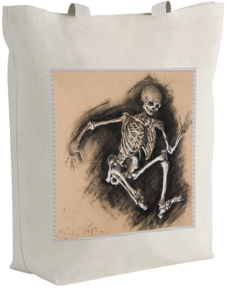 Torba z naszywką Studium szkieletu Władysław Podkowiński