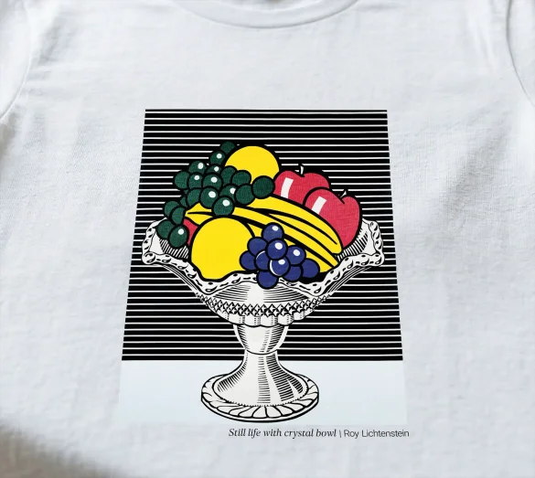 Koszulka z nadrukiem Still life with crystal bowl Roy Lichtenstein