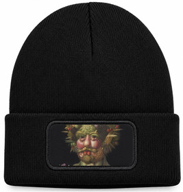 Czapka zimowa Portret Rudolfa II Giuseppe Arcimboldo – czarna