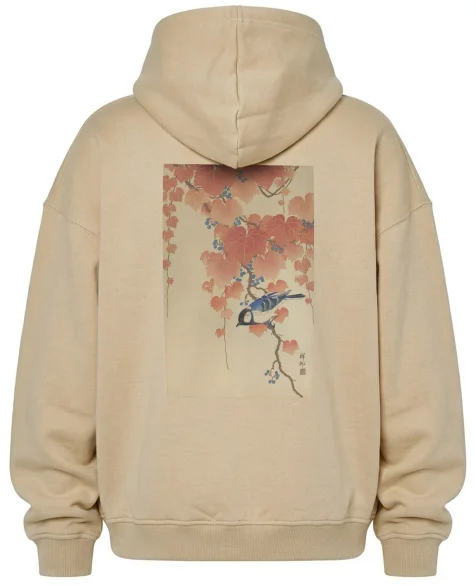 Bluza oversize Sikora bogatka na gałęzi paulowni Ohara Koson