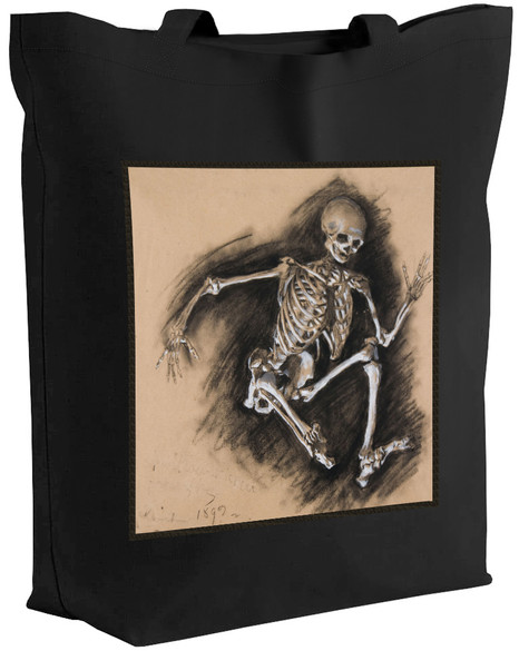 Torba z naszywką Studium szkieletu Władysław Podkowiński