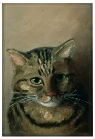 Magnes Studium głowy kota tabby Louis Wain